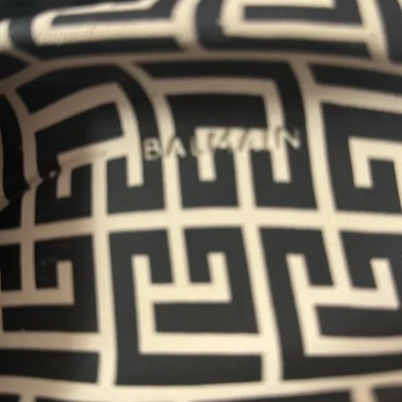 Balmain Black and White logo Slide Sandals-size 36 NEW - Picture 6 of 7